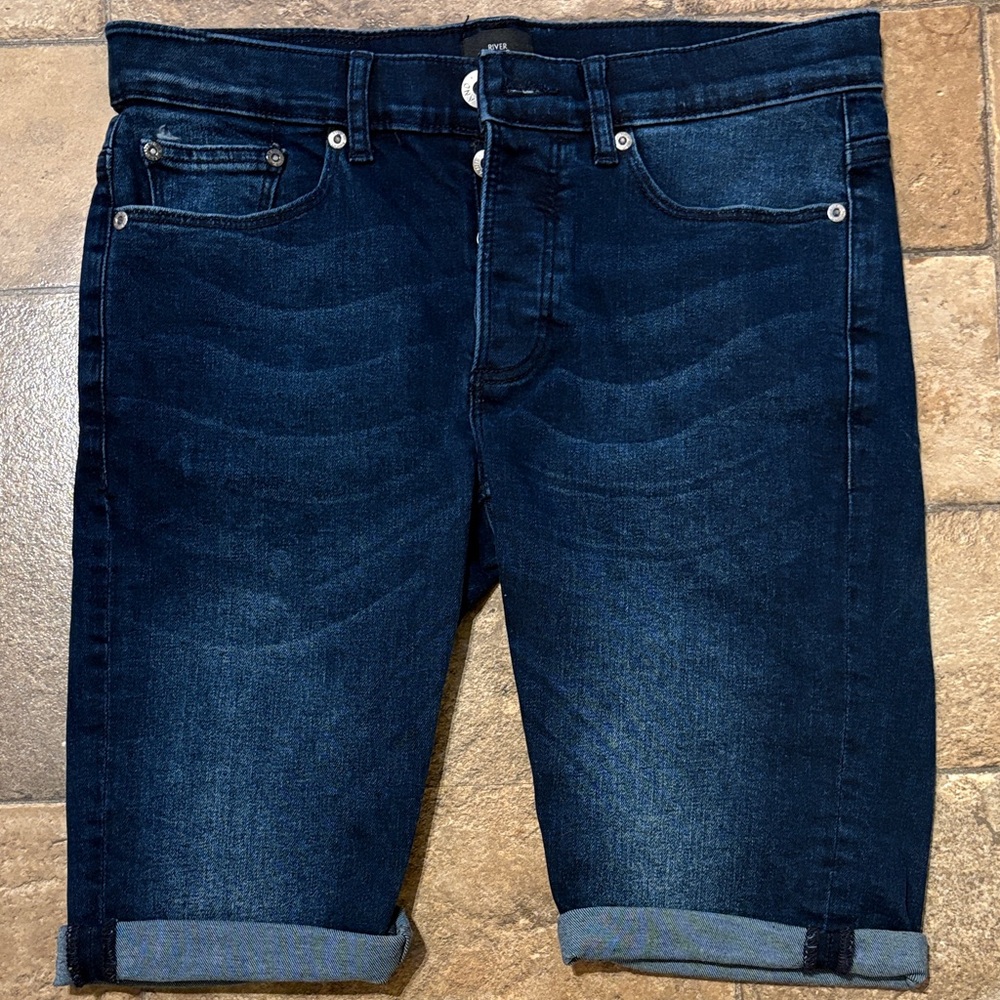 River Island Indigo Men's Jean Shorts